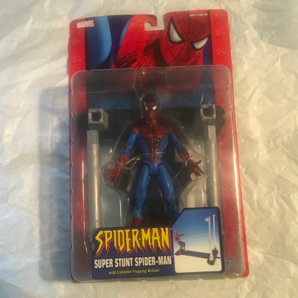 NEW Toybiz Super Stunt Spiderman Action Figure